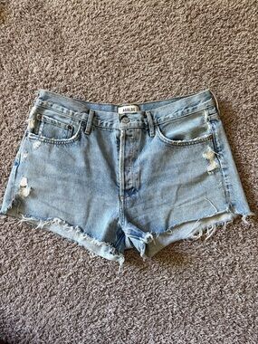 Agolde Classic Light Blue Parker Denim Cutoff Shorts